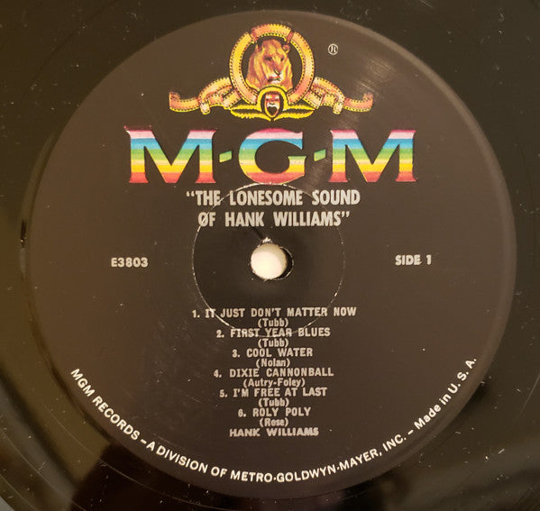Hank Williams : The Lonesome Sound Of Hank Williams (LP, Album, Mono)