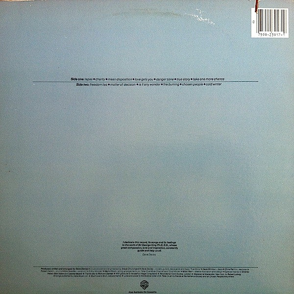 Dave Davies : Chosen People (LP, Album, Win)