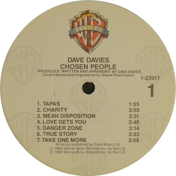 Dave Davies : Chosen People (LP, Album, Win)