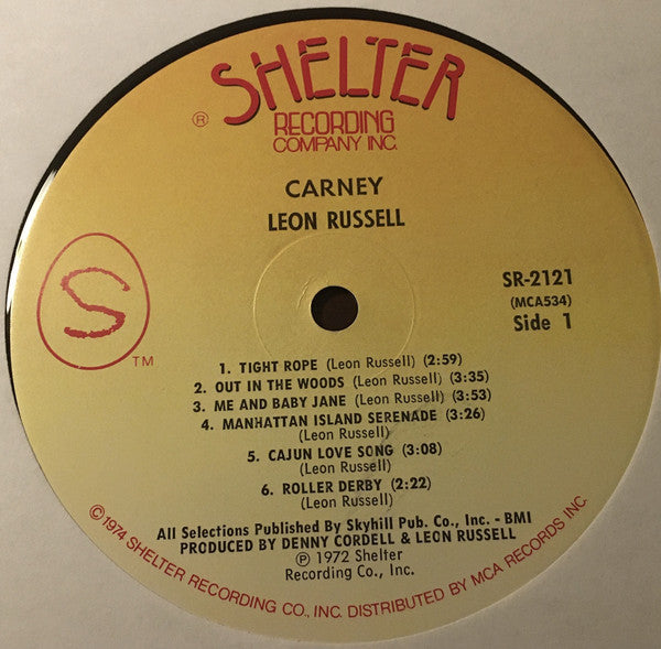 Leon Russell : Carney (LP, Album, RE, Pin)