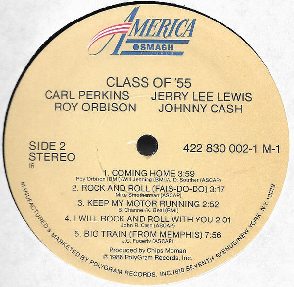 Class Of '55 = Carl Perkins / Jerry Lee Lewis / Roy Orbison / Johnny Cash : Memphis Rock & Roll Homecoming (LP, Album, 16)