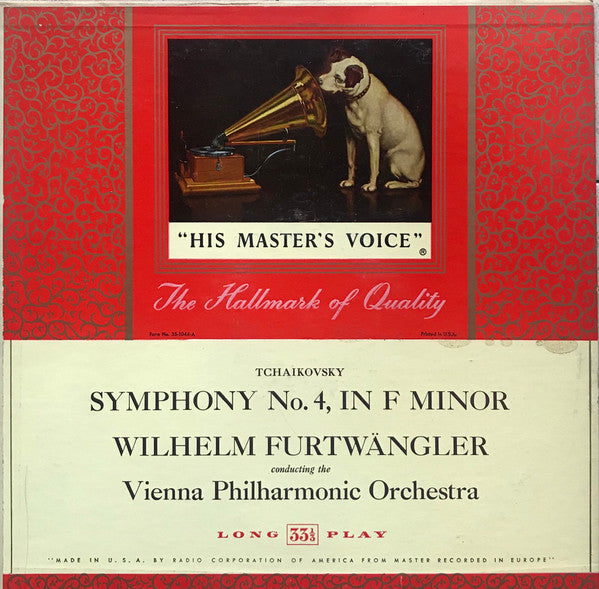 Tchaikovsky*, Wilhelm Furtwängler, Vienna Philharmonic Orchestra* : Symphony No. 4, In F Minor (LP, Mono)