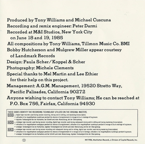 Anthony Williams : Foreign Intrigue (CD, Album)