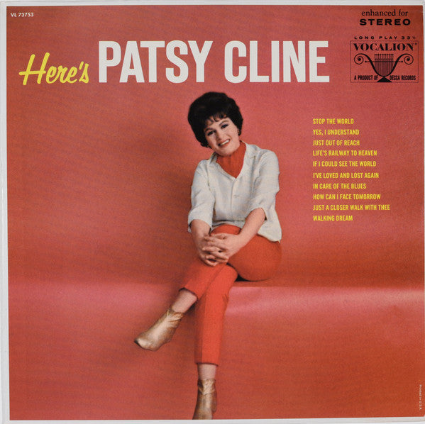 Patsy Cline : Here's Patsy Cline (LP, Comp, Pin)