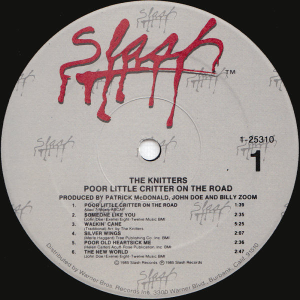 The Knitters : Poor Little Critter On The Road (LP, Album, Spe)