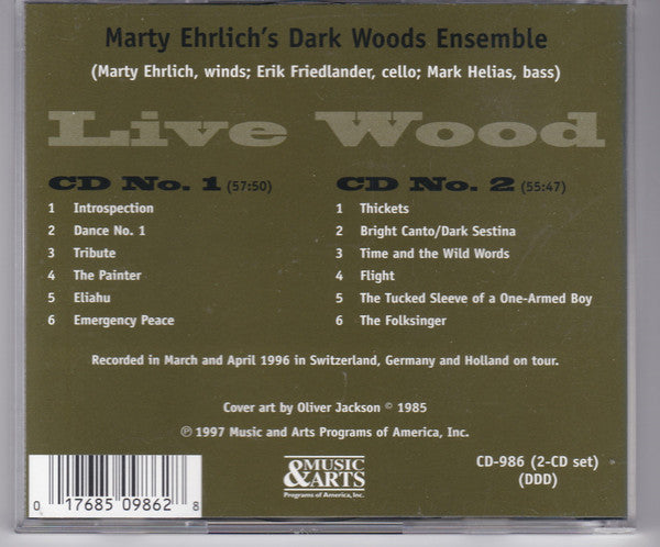 Marty Ehrlich's Dark Woods Ensemble : Live Wood (2xCD, Album)
