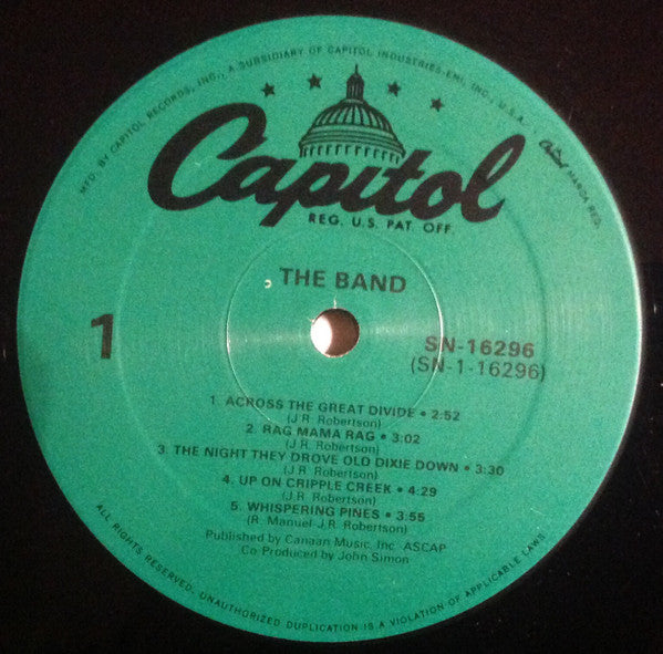 The Band : The Band (LP, Album, RE)