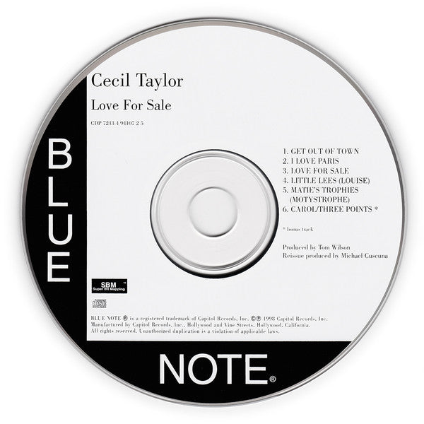 Cecil Taylor Trio And Cecil Taylor Quintet : Love For Sale (CD, Album, RE)