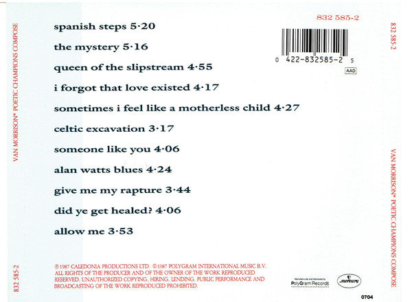 Van Morrison : Poetic Champions Compose (CD, Album)
