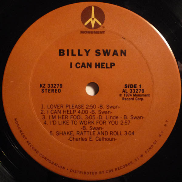 Billy Swan : I Can Help (LP, Album, San)