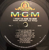 Hank Williams : I Won't Be Home No More (LP, Comp, Mono)