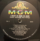 Hank Williams and Strings* : I Won't Be Home No More (LP, Comp, Mono)