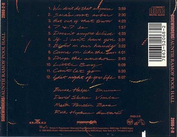 Sidewinders (2) : Auntie Ramos' Pool Hall (CD, Album)