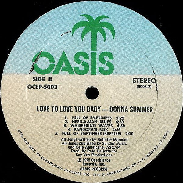 Donna Summer : Love To Love You Baby (LP, Album)