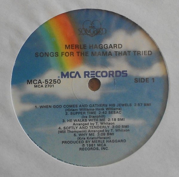 Merle Haggard : Songs For The Mama That Tried (LP, Album, Glo)
