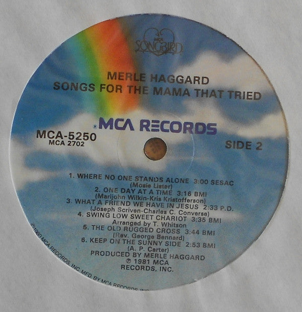Merle Haggard : Songs For The Mama That Tried (LP, Album, Glo)