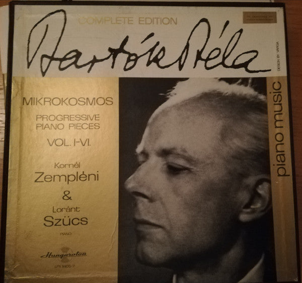 Bartók Béla*, Kornél Zempléni, Loránt Szűcs : Mikrokosmos (Progressive Piano Pieces) Vol. I - VI (3xLP, Rep + Box, RP)