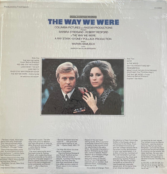Marvin Hamlisch : The Way We Were (Original Soundtrack Recording) (LP, Album, San)