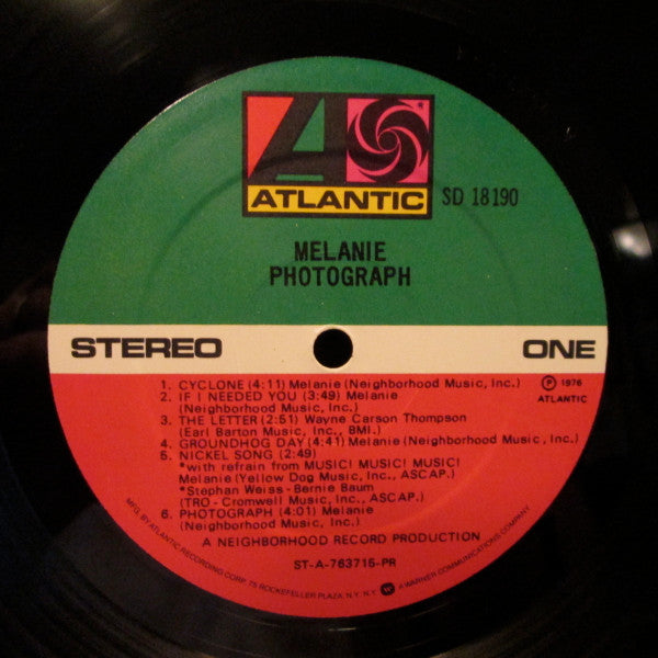 Melanie (2) : Photograph (LP, Album, PR )