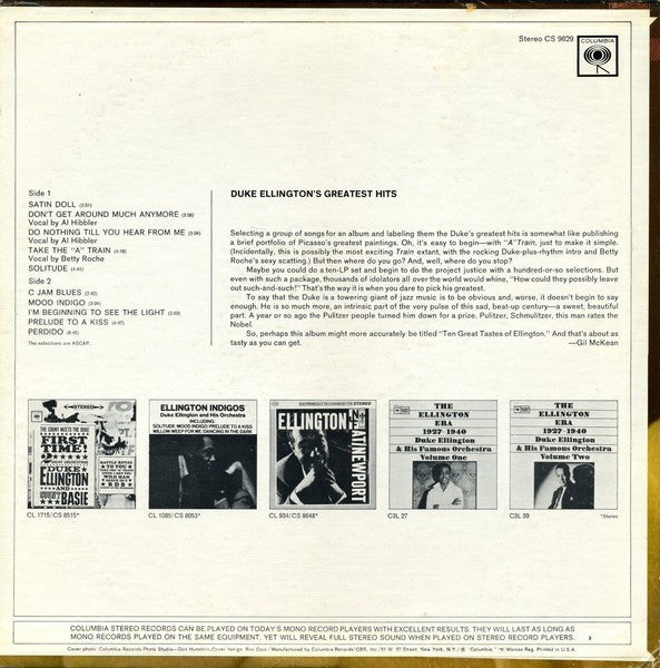 Duke Ellington : Duke Ellington's Greatest Hits (LP, Comp)