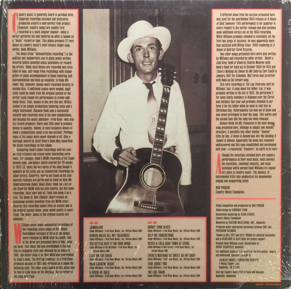 Hank Williams : Just Me And My Guitar (LP, Album)