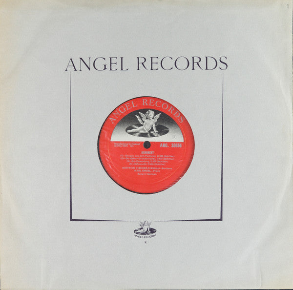Franz Schubert, Dietrich Fischer-Dieskau, Karl Engel : Schubert Songs Vol. 2 (LP, Album, Mono)