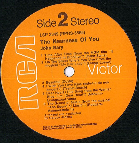 John Gary : The Nearness Of You (LP, Album)