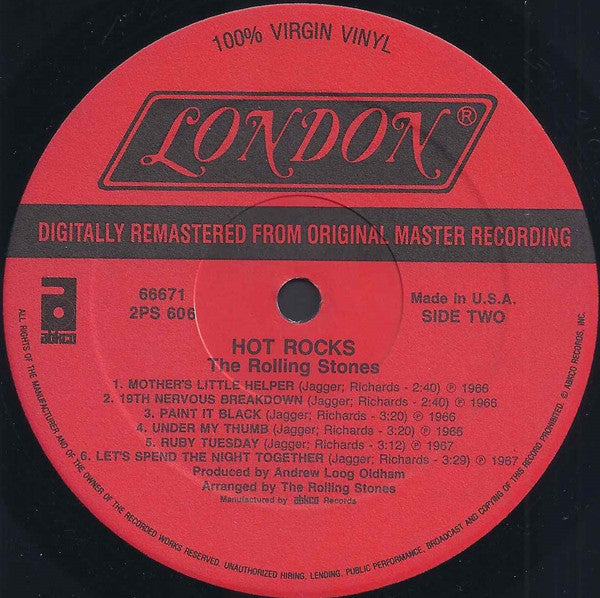The Rolling Stones : Hot Rocks 1964-1971 (2xLP, Comp, RM, Gat)
