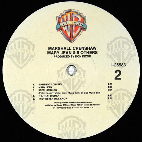 Marshall Crenshaw : Mary Jean & 9 Others (LP, Album, SRC)