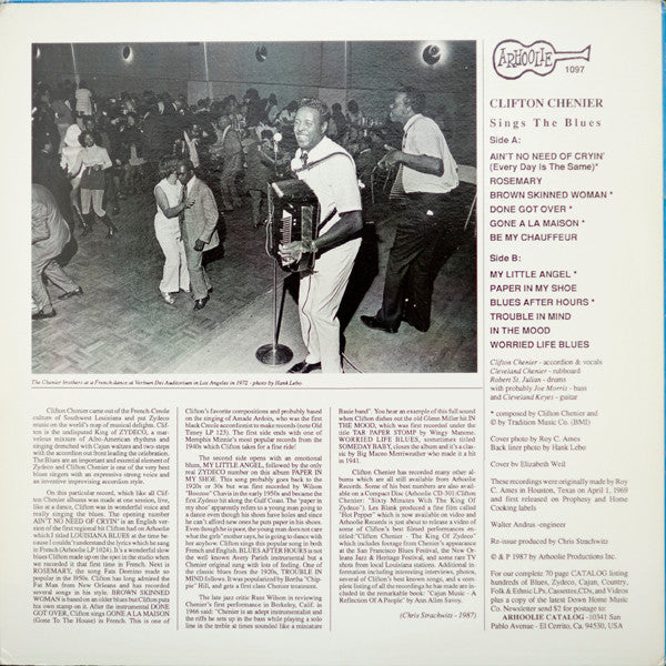 Clifton Chenier : Sings The Blues (LP, RE)