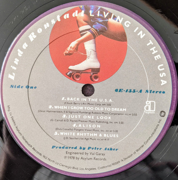 Linda Ronstadt : Living In The USA (LP, Album, Club, Ter)