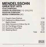 Felix Mendelssohn-Bartholdy, Joseph Silverstein, Sergiu Comissiona, Utah Symphony Orchestra, Houston Symphony Orchestra : Mendelssohn Greatest Hits (CD, Comp)