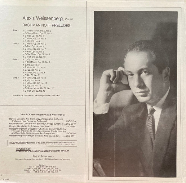 Rachmaninoff*, Weissenberg* : Complete Rachmaninoff Preludes  (2xLP, Album, Gat)