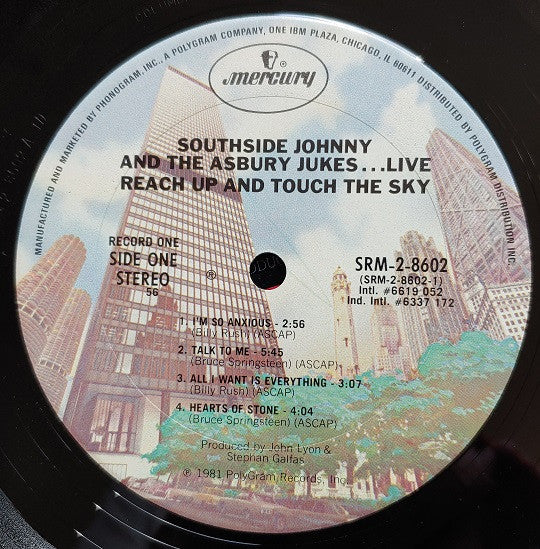 Southside Johnny & The Asbury Jukes : Live - Reach Up And Touch The Sky (2xLP, 56 )