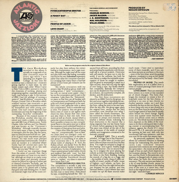 Charles Mingus : Pithecanthropus Erectus (LP, Album, Mono, RE, RM)