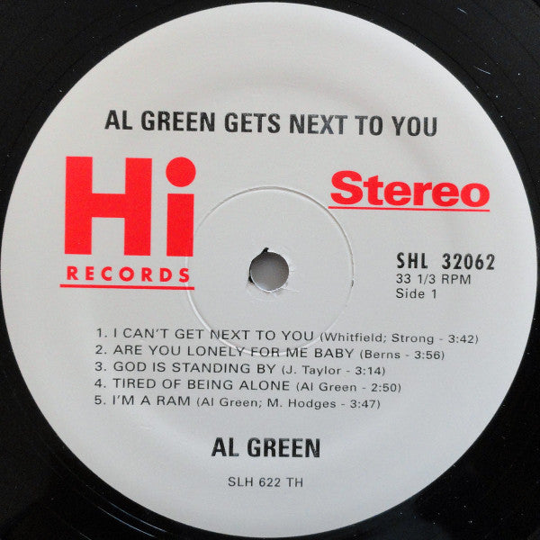 Al Green : Al Green Gets Next To You (LP, Album, RE)
