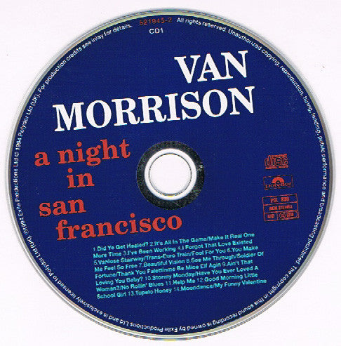 Van Morrison : A Night In San Francisco (2xCD, Album)