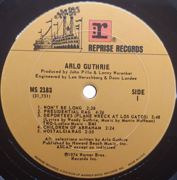 Arlo Guthrie : Arlo Guthrie (LP, Album, San)