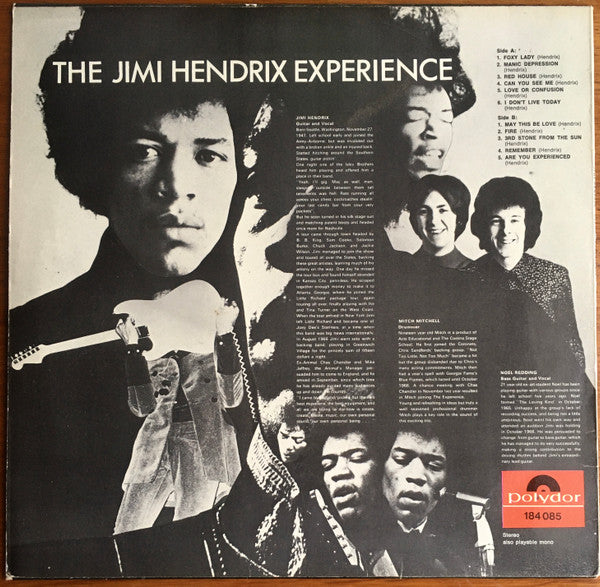 The Jimi Hendrix Experience : Are You Experienced (LP, Album)