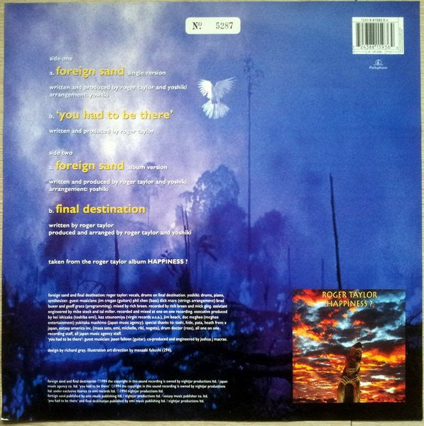 Roger Taylor & Yoshiki : Foreign Sand (12", Single, Ltd, Num, Pic)