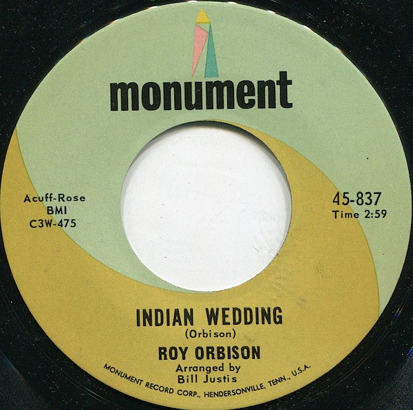 Roy Orbison : It's Over (7", Single, Ind)