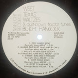 Butch Hancock : West Texas Waltzes & Dust-blown Tractor Tunes (LP, Album, RP)
