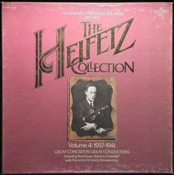 Jascha Heifetz : The Heifetz Collection Volume 4 (1937-1941) (4xLP, Mono + Box, Comp)