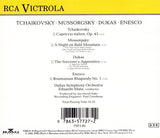 Pyotr Ilyich Tchaikovsky, Modest Mussorgsky, Paul Dukas, George Enescu, Dallas Symphony Orchestra / Eduardo Mata : Capriccio Italien / A Night On Bald Mountain / The Sorcerer's Apprentice / Roumanian Rhapsody No. 1 (CD, RE)