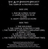 The Alan Parsons Project : The Turn Of A Friendly Card (LP, Album, Ter)