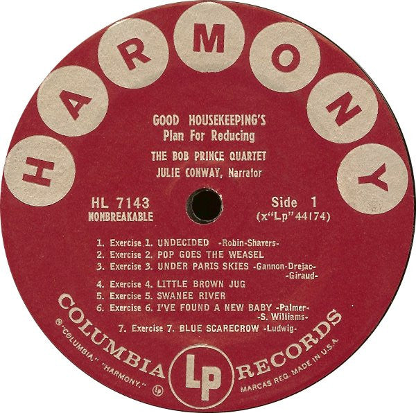 The Bob Prince Quartet, Julie Conway : Good Housekeeping's Plan For Reducing (LP)