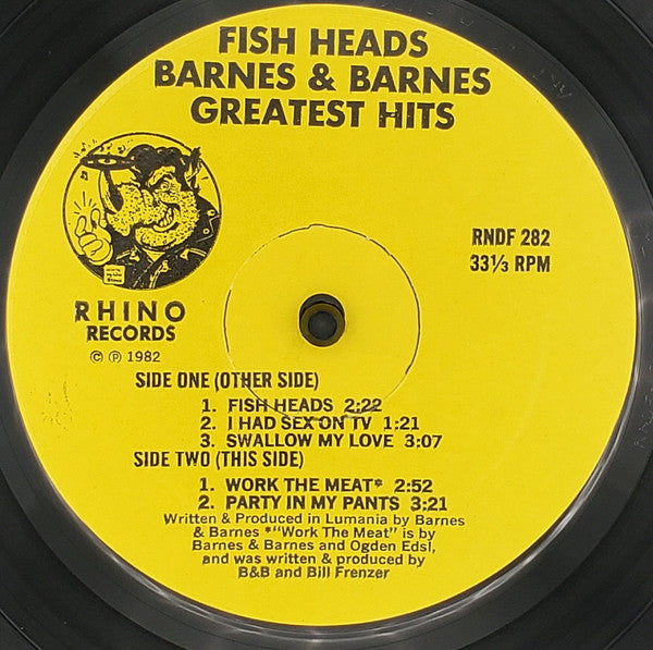 Barnes & Barnes : Fish Heads: Barnes & Barnes Greatest Hits (10", Shape, Comp, Pic)