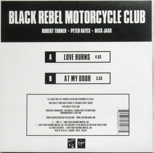 Black Rebel Motorcycle Club : Love Burns (7")