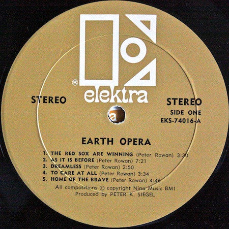 Earth Opera : Earth Opera (LP, Album, All)