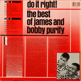 James & Bobby Purify : The Best Of James & Bobby Purify. Do It Right! (LP, Comp)